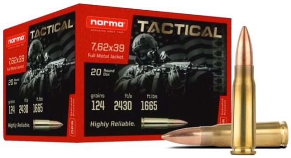 Norma 7,62x39 Tactical VM, 124grs, 20 Schuss