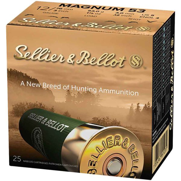 Sellier & Bellot 12/76 Jagd Plastik Magnum, 25 Stück