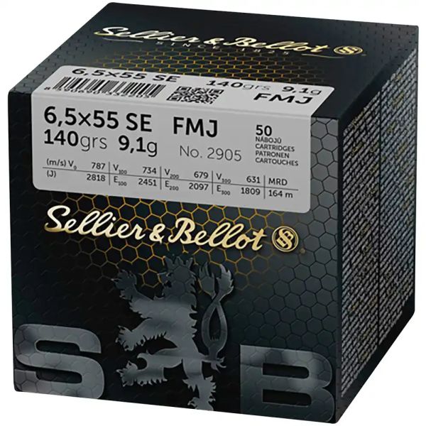 Sellier & Bellot 6,5x55 SE FMJ 140 grs, 50 Schuss_1