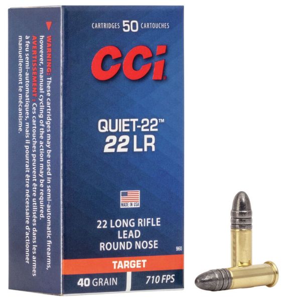 CCI .22lr Quiet-Subsonic 40grs KK-Munition