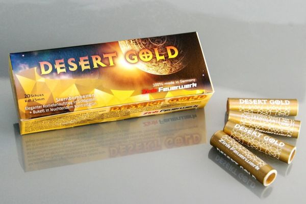Zink Feuerwerk 15mm Desert Gold, 20 Schuss